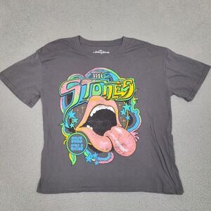 The Rolling Stones Some Girls Graphic T-Shirt Womens XXL Rock Band Tee Gray